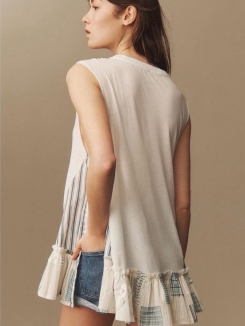 Tunic Boho Ruffle Hem - Picture 3 of 10